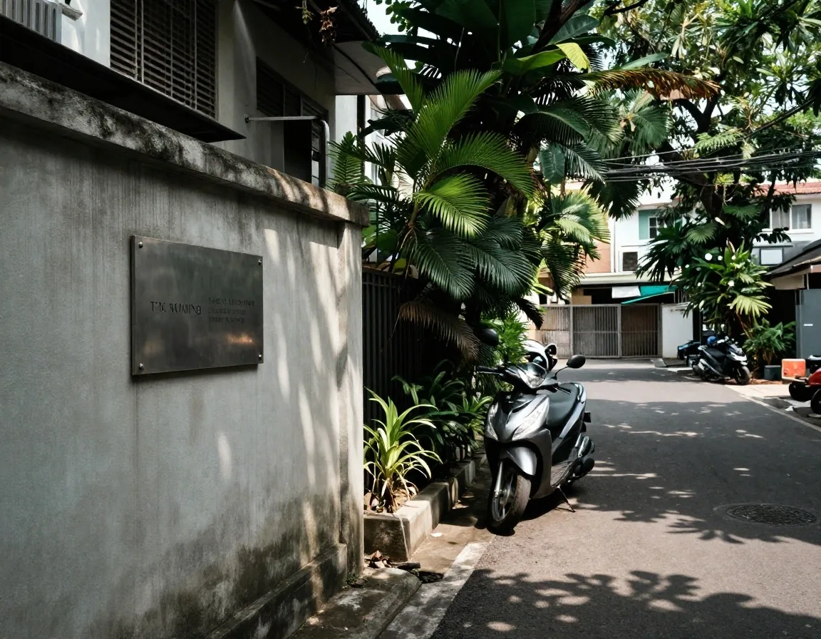 A Menteng street corner in central Jakarta near the Vitaman Indonesia office